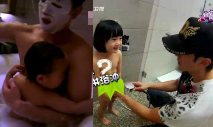 Ngô Tôn ghi hình tắm chung với con gái gây nhiều tranh cãi