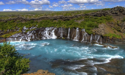 Thác nước dung nham tuyệt đẹp ở Iceland