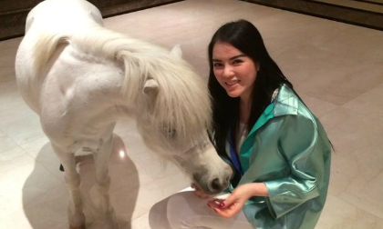 Lý Nhã Kỳ khoe cô ngựa tí hon không lớn được của mình