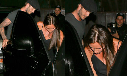 Vợ chồng Beck "đánh lẻ" đi ăn tối để "hâm nóng" tình yêu