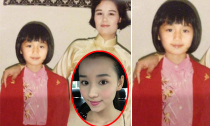 Lã Thanh Huyền khoe ảnh thơ ấu xinh xắn bên mẹ
