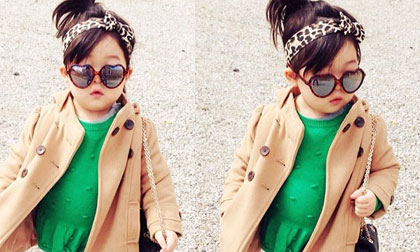 Cô nhóc 4 tuổi sành điệu không cần hàng hiệu