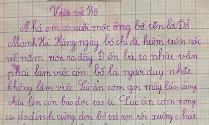 Chết cười với bài văn tả bố lười của bé