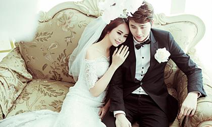 Sella Trương hóa cô dâu đẹp ngọt ngào bên Lê Kiên Định