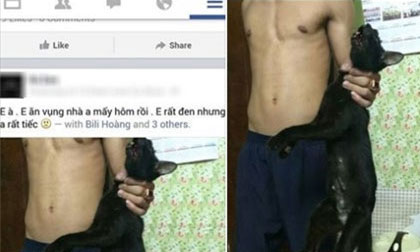 Thanh niên khoe ảnh bóp cổ mèo khiến dân mạng bức xúc