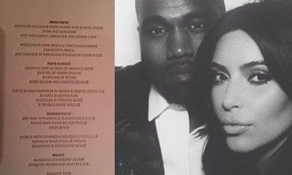 Lộ thực đơn cực xa hoa trong đám cưới trăm tỷ của Kim Kardashian