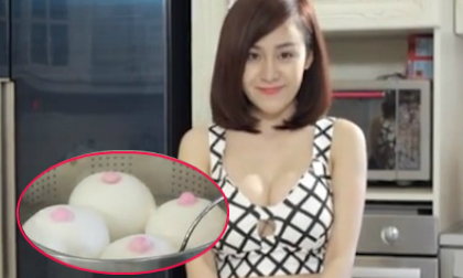 Bà Tưng mặc gợi cảm dạy làm bánh bao 'nhạy cảm'