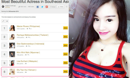 Elly Trần lọt top 10 nữ diễn viên đẹp nhất Đông Nam Á