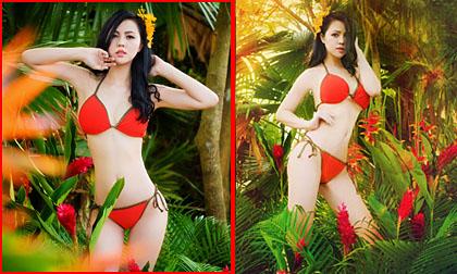 Á hậu Trà Giang “đốt cháy” mùa hè với bikini rực đỏ