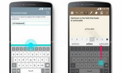 LG G3 nổi bật với tính năng bàn phím thông minh