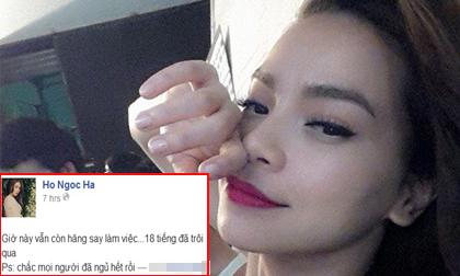 Hồ Ngọc Hà làm việc 18 tiếng liên tục vẫn chưa được nghỉ ngơi