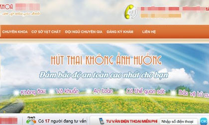 Hãi hùng quảng cáo phá thai tràn lan trên mạng