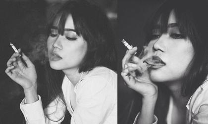 Hình ảnh Sĩ Thanh hút thuốc, nhả khói đê mê gây tranh cãi