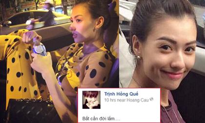 Hồng Quế giơ chân cao ngồi "bất cần đời" trong ô tô