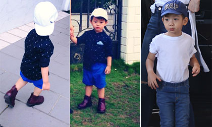 Con trai Đăng Khôi sành điệu không kém bé Subeo 