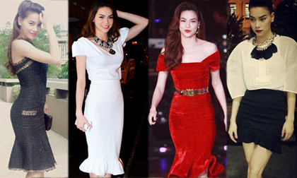 Mặc váy đuôi cá ngắn đẹp cùng Hồ Ngọc Hà