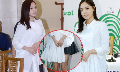 "Búp bê gợi cảm" Min Hyorin bị chê luộm thuộm với chiếc áo khó hiểu