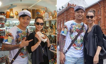 Jennifer Phạm thân thiết Tuấn Hưng ở Moscow