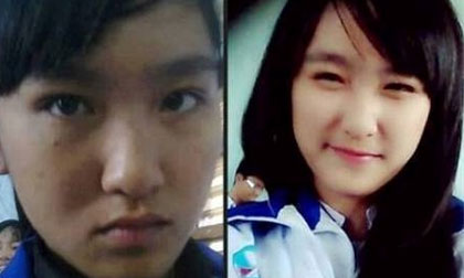 Nhan sắc thiếu nữ trước và sau khi dùng Camera 360