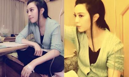 Phạm Băng Băng bị sốt phải truyền nước vẫn tuyệt xinh