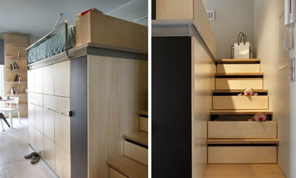 Tư vấn bố trí nội thất cho căn phòng 7,8m² có cả giường và bếp