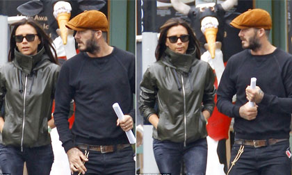 Vic lạnh lùng với chồng trên phố