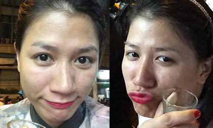 Trang Khàn lộ gương mặt đầy tỳ vết