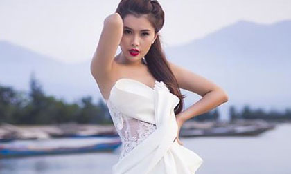 "Siêu vòng ba" Lan Hương đẹp lãng mạn với váy cưới