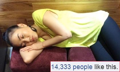 Fan thích thú với ảnh Thu Minh nằm ngủ ngon lành ở phòng thu