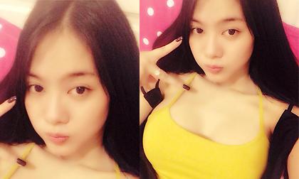 Linh Chi khoe mặt mộc và vòng một "vĩ đại" sau nâng ngực