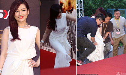 Selina (S.H.E) 'mất mặt' vì bị vồ ếch trên thảm đỏ 