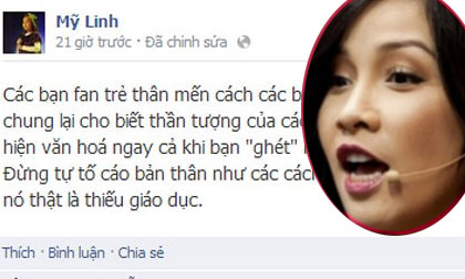 Mỹ Linh lên tiếng rằng Fan Sơn Tùng M-TP thiếu giáo dục 