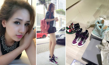 'Bắt gặp' Mai Phương Thúy đi mua sắm giày hiệu xa hoa ở Hồng Kông