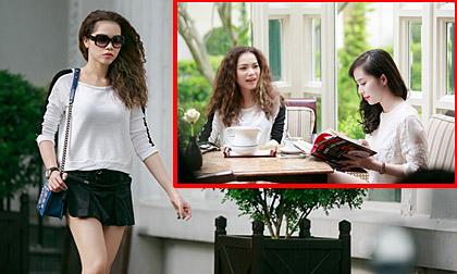 Bắt gặp Quách An An “kín cổng cao tường” cùng “cá sấu chúa” Quỳnh Nga đi cà phê