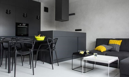 Táo bạo với thiết kế không gian đen và trắng