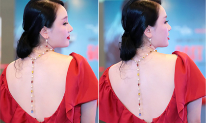 "Nữ hoàng đêm hội" Lương Thu Hương khoe lưng trần mướt mắt 