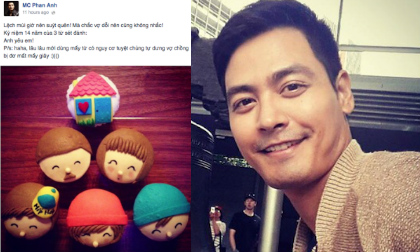 Fan ngây ngất với lời tỏ tình mừng 14 năm yêu nhau của MC Phan Anh với vợ