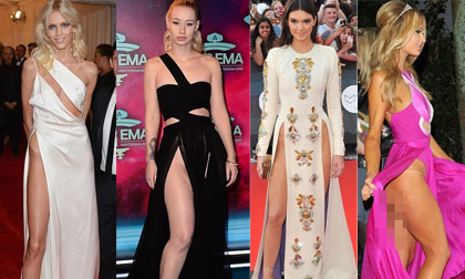 Kiểu váy hở xương chậu mạo hiểm của Sao