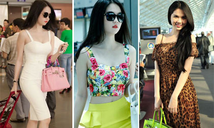 Gu thời trang sân bay đẹp ngọt lịm của Ngọc Trinh 