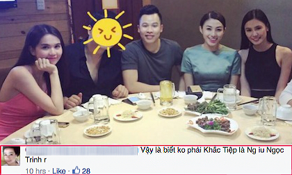 Lộ bằng chứng người yêu Ngọc Trinh không phải Khắc Tiệp?
