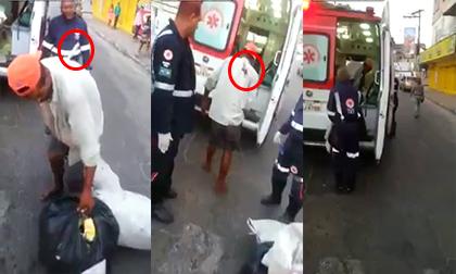 Ông lão bị dao đâm vẫn nhất quyết không bỏ lại túi vỏ lon