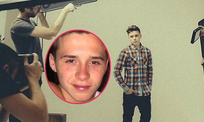 Hé lộ hậu trường làm mẫu thời trang của cậu cả nhà Beck 