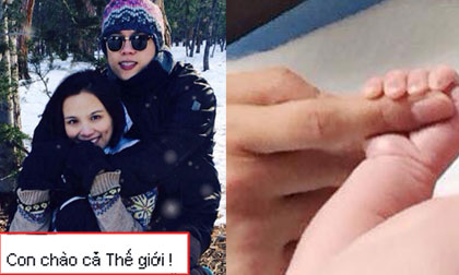 Diễm Hương hạ sinh con trai đầu lòng ở Mỹ