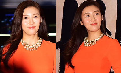 Ha Ji Won quyến rũ và nổi bật với váy cam tại sự kiện