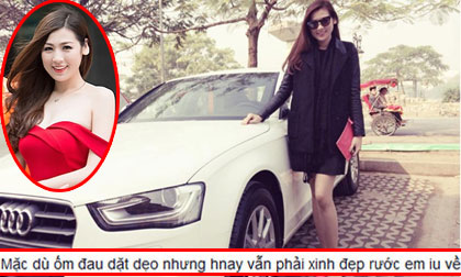 Á hậu Tú Anh khoe xế hộp hạng sang mới 'tậu'
