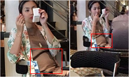 Hà Tăng bất ngờ để lộ ảnh bụng bầu 5 tháng