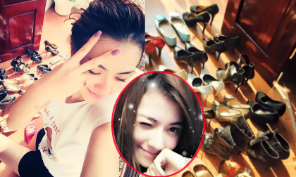 Hồng Quế cho bộ sưu tập giày 'khủng' đi tắm nắng