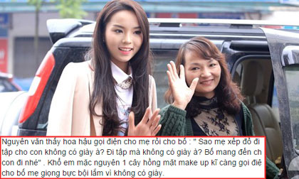 HH Kỳ Duyên hồn nhiên 'quát' bố mẹ vì quên chuẩn bị giày?