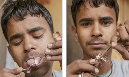 Dị nhân sờ, liếm điện cao thế mà không bị giật