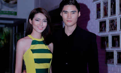 Tân Quán quân VNTM 2014 lịch lãm tone đen dự sự kiện